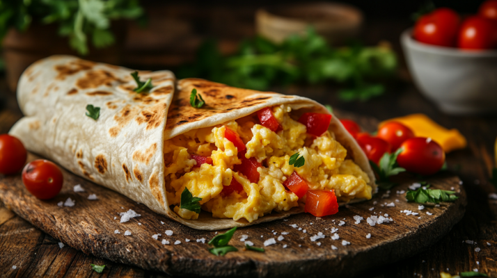 FRÜHSTÜCKS-BURRITO MIT EI UND PAPRIKA - Schlank mit Plan